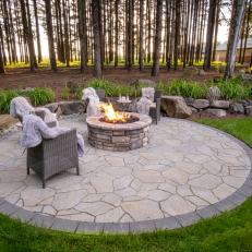 Rustic Stone Fire Pit