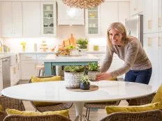 As seen on Hidden Potential, designer Jasmine Roth puts her finishing touch in the dining room of the newly renovated.home of the Gilberto family in Huntington Beach, California.