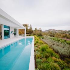 Modern Lap Pool With Wilderness Views
