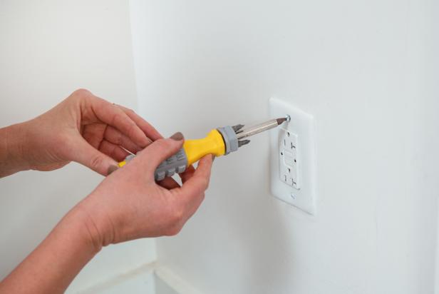 Remove any electrical outlet covers. Safety first. Be sure to turn off power at the breaker since water is involved.