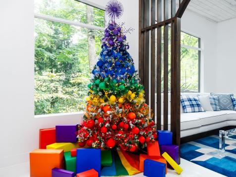 How to Give Your Christmas Tree a Rainbow-rific Makeover