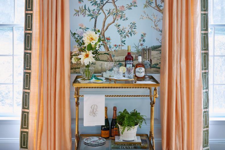 Designers like Amal Kapen say that dining rooms are back.  "Millennials are embracing a new traditional look that is fun and colorful," says Amal. "The embodiment of the is look is mural wallpaper. This room demonstrates that traditional does not have to be boring and stuffy."