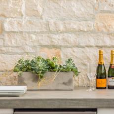 Outdoor Kitchen Countertop With Champagne