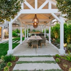 Backyard With Outdoor Dining Room