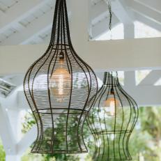 Outdoor Pendant Lights and White Beams
