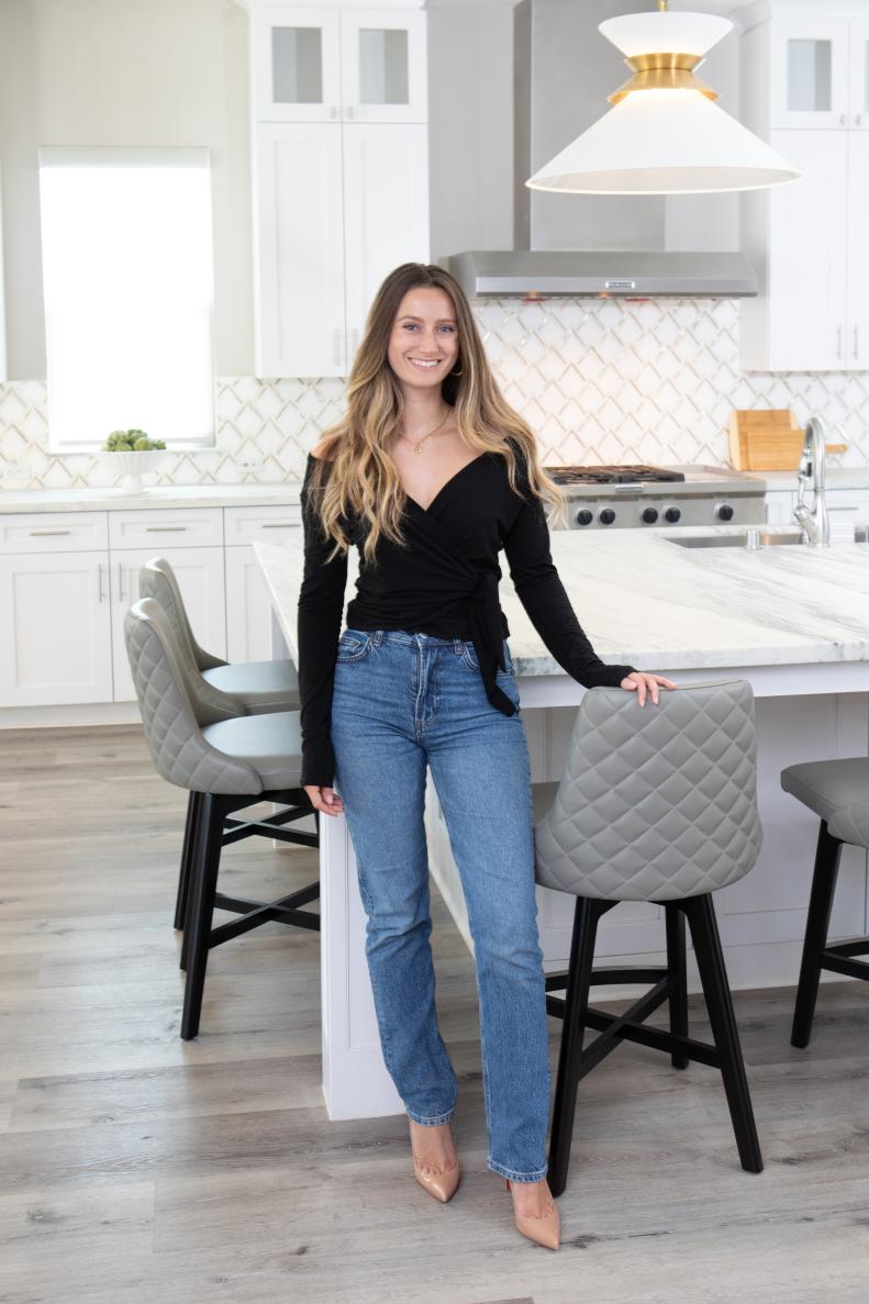 "Good design is all about balance," says California designer Cailey Damron and homeowners should look at the total package when planning a kitchen renovation. "If a home has characteristics that are charming and authentic to the home, I suggest keeping those and updating around them. Add a chic modern twist on a renovation with new recessed lighting and unique light fixtures that make a statement. If you're not a fan of color, you can incorporate warmth through the use of metals or by adding natural wood to the space."