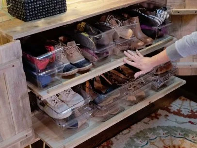 How to Easily Transform a Cabinet Into Shoe Storage HGTV