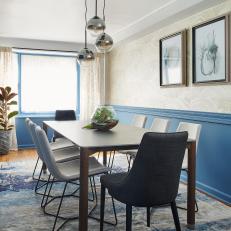 Brilliant Blue Dining Room With Contemporary Vibes