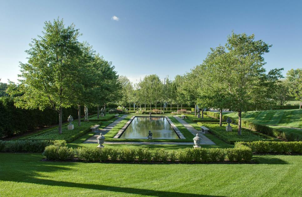 Reflecting Pool in Formal Garden