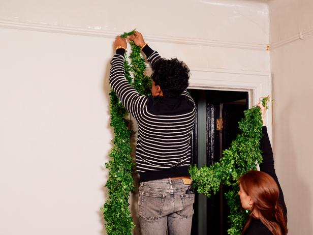 Decorate a doorway with the green garland and enjoy throughout the season.