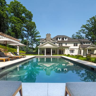 Backyard Pool With Cabana