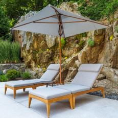 Patio and Rocky Cliff