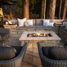 Fire Pit With Built In Bench