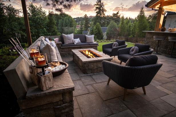Fire Pit at Sunset