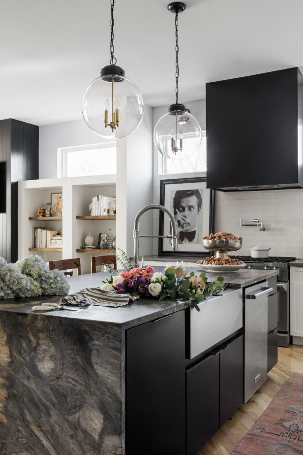 Matte Black Island HGTV
