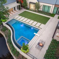 Aerial View of Contemporary Outdoor Space