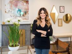 Alison Victoria, host of HGTV Network’s series Windy City Rehab, poses in the living room of this home as seen on Windy City Rehab. (talent) (after) (interior) (portrait)