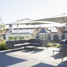 Gray Patio With Sectionals