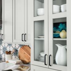 Two-Tone Glass-and-Wood Cabinetry