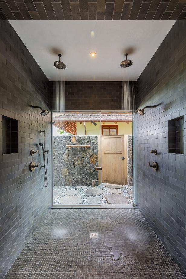 open air shower