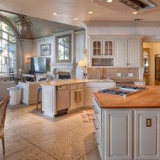 Traditional Chef Kitchen With Arched Window