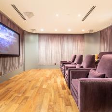 Purple Chairs in Theater Room