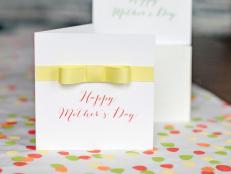 This printable Mother's Day card gets dressed up with a sweet ribbon bow and is blank on the inside for your own special message.