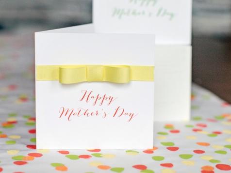 Free, Printable Ribbon-Embellished Mother's Day Card