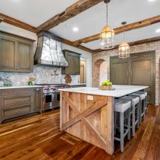 Contemporary Meets Rustic in Redesigned Kitchen