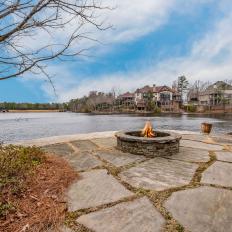 Lakeside Firepit Provides Warmth With a View