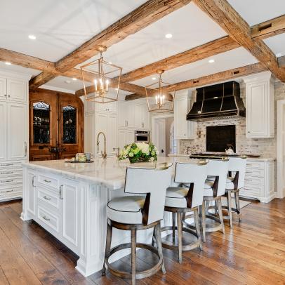 White Custom Cabinetry for Transitional Kitchen