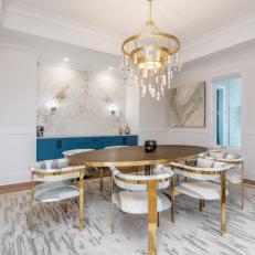 Modern Dining Room with Gold Flair
