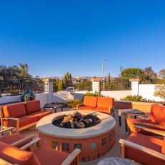 Gas Firepit on Expansive Pool Patio
