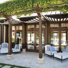 Vine-Hidden Patio for Two-Story Guest House