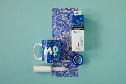 Feuilles Infusible Ink Cricut Joy Mug Press - Format 11,4x30,5 Cm - Couleur Splash Bleu - Lot De 2 - Neuf