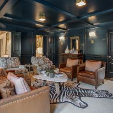 Serene Blue Lacquer for Elegant Sitting Room
