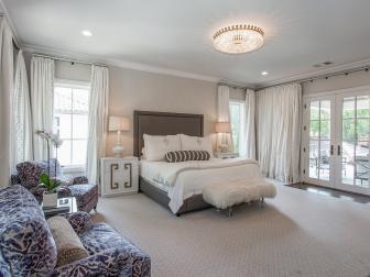 Contemporary Main Bedroom With Vintage Accents