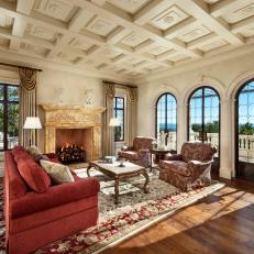 Opulent Family Room Off Chef's Kitchen