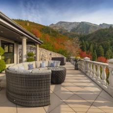 Patio With Mountain View in Fall