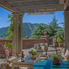Covered Patio and Mountain View