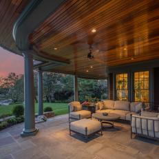 Connecticut Covered Patio at Sunset