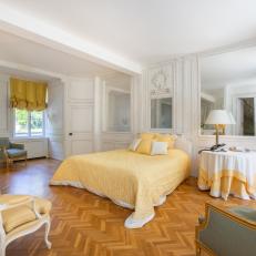 Large White and Yellow Bedroom