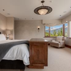 Neutral Main Bedroom With Mountain Views