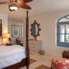 Guest Bedroom Features Eye-Catching Arched Window