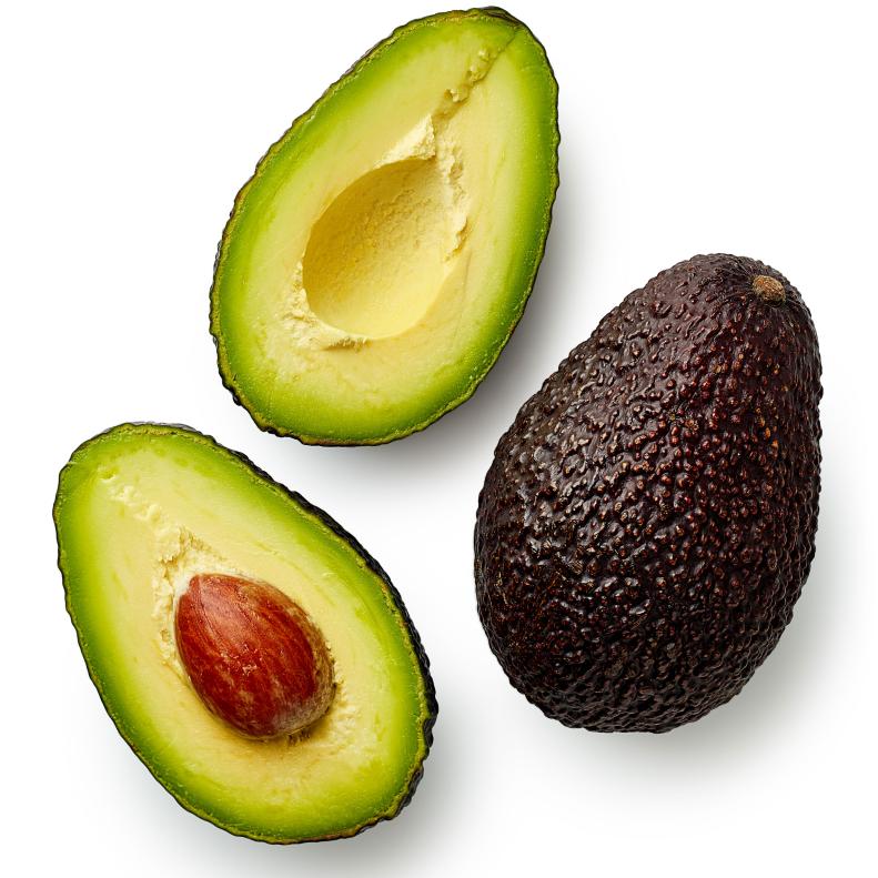 Raw avocado halves