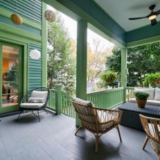 Blue and Green Back Porch