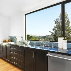 Chef Kitchen With LA Hillside View