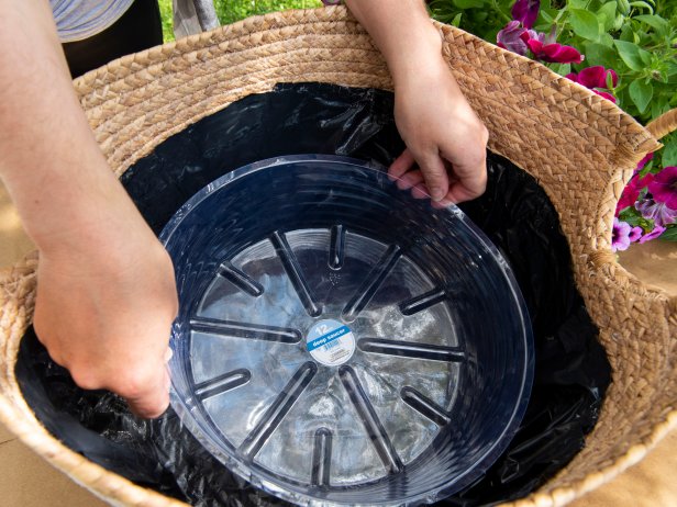 How to Turn a Woven Basket Into a Pretty Planter | HGTV