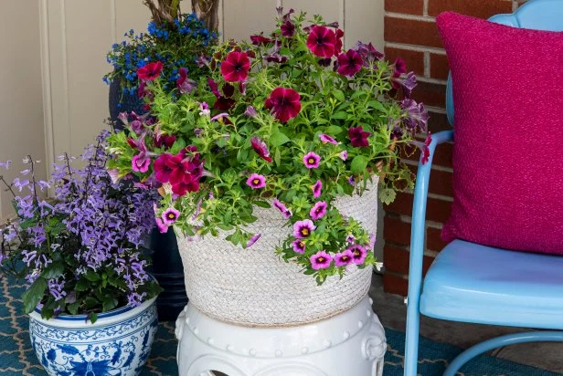 How to Turn a Woven Basket Into a Pretty Planter | HGTV