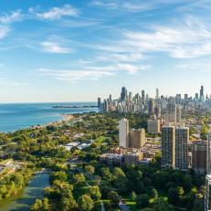 Exterior Shot Showcases Views of the Chicago Skyline 